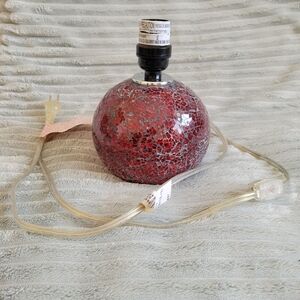 Red Mosaic Glass Table Lamp Base